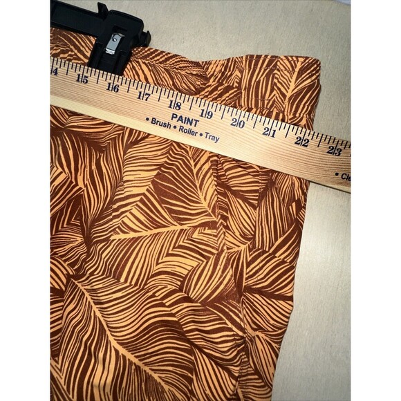 EDDIE BAUER  Sz 2XL Tropical Leaf Print Pull On Beach Swim Trunks Shorts Pockets - Picture 8 of 9